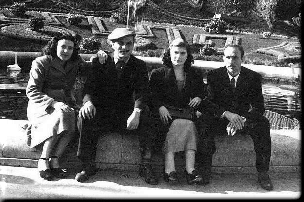  Catania - Villa Bellini  27 novembre 1948 - Lucia - Carmelo - Elena e Giuseppe 