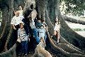 CATANIA 1997 - villa Bellini con Antonio, Giuseppe, Orietta, Leopoldo, Fausto, Claudio, Salvo e Tania