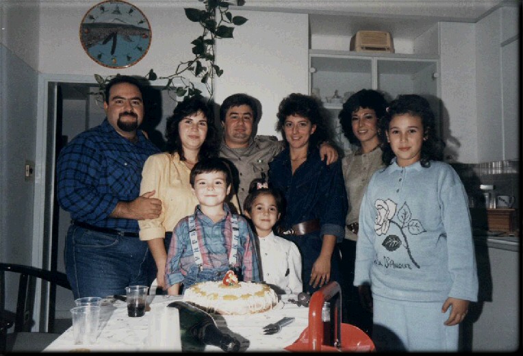 SABAUDIA 1988 - 6 compleanno di Fausto con Paride, Pina, Gino, Pina, Nina, Antonietta, Fausto e Valeria