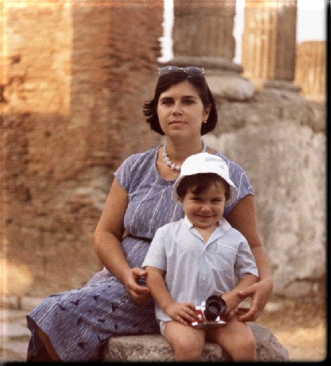  POMPEI 1984 - Pina e Fasuto agli scavi 