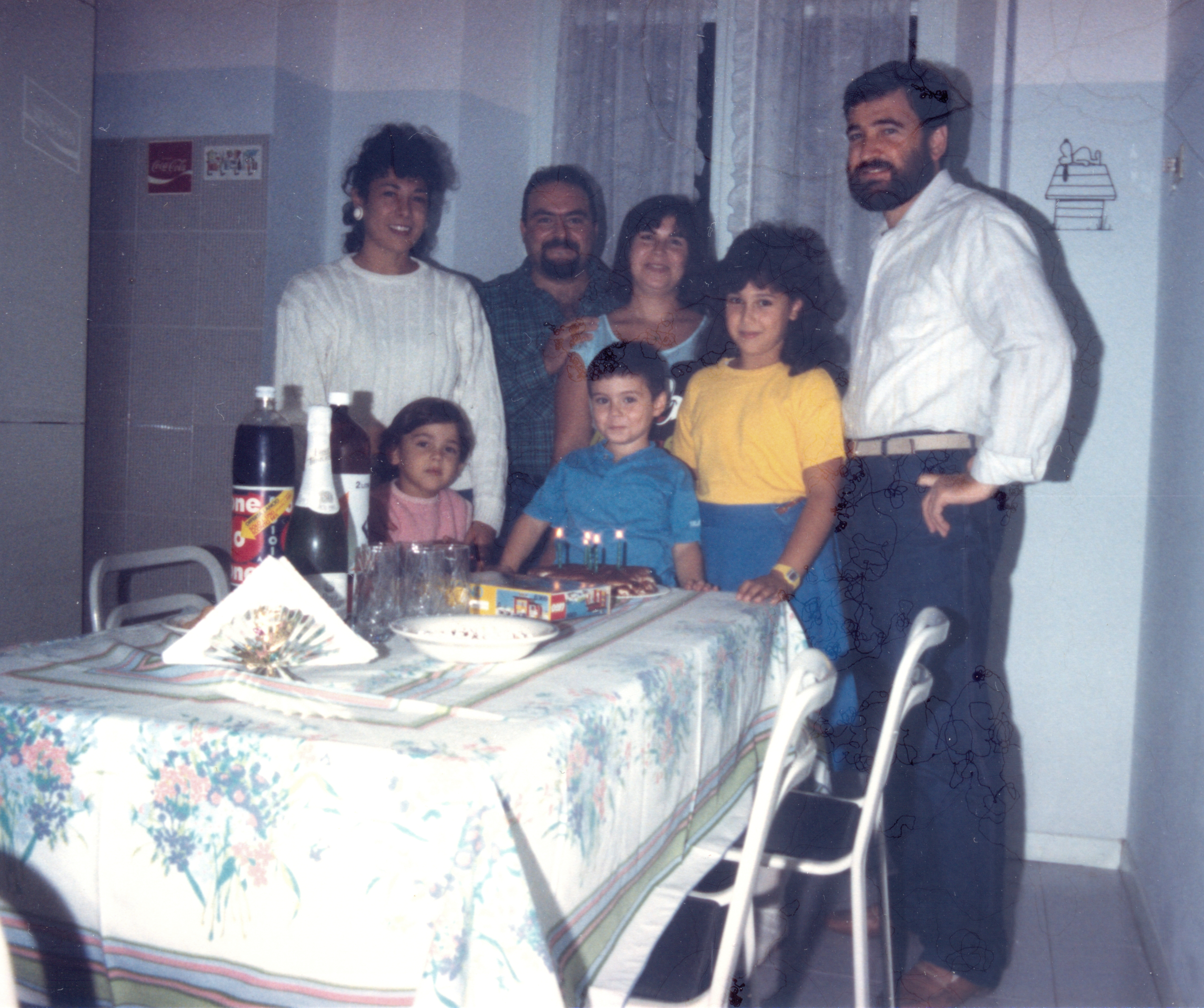 SABAUDIA 1987 - 5 compleanno di Fausto con Nina, Valeria, Paride, Pina, Antonietta e Pasquale