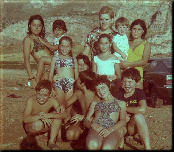 TRAPANI 1972 - vacanze con Tina, Morena, Nunzia, Palmina, Marina, Rosaria, Luciano, Pina,  Adriano, Enza, Pippo e Giuseppe