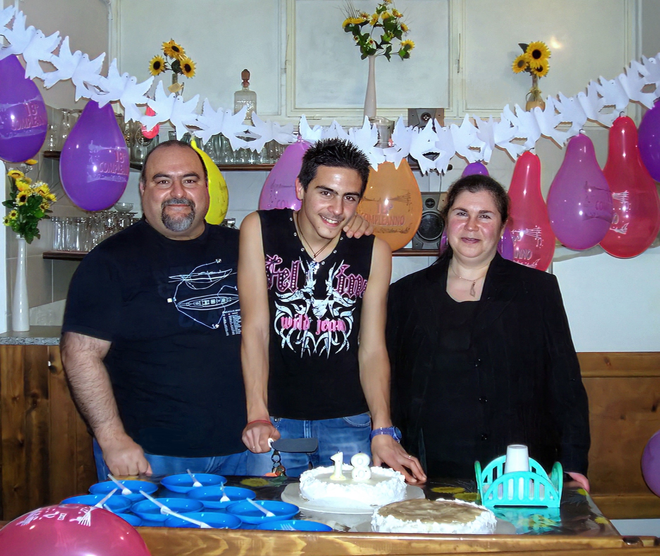25 aprile 2007  - Sabaudia: Roggio Paride, Roggio Claudio (18 anni) e Orlandini Pina. 