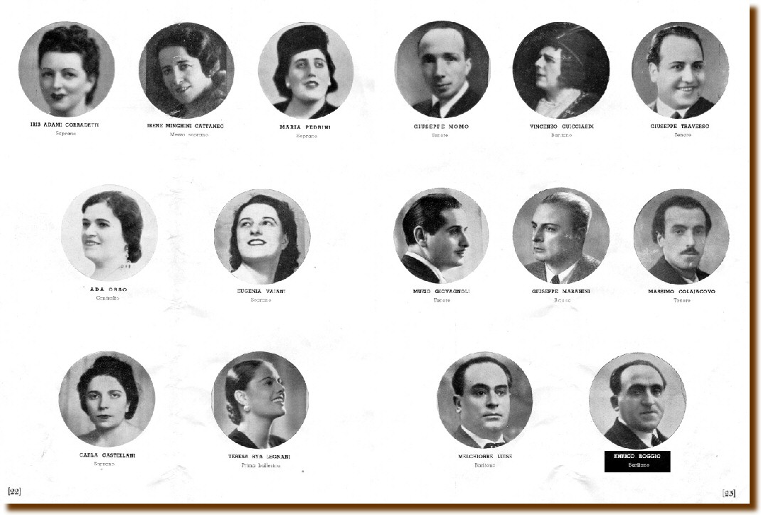 Pavia 1940 - Stagione Lirica di Primavera - Artisti 