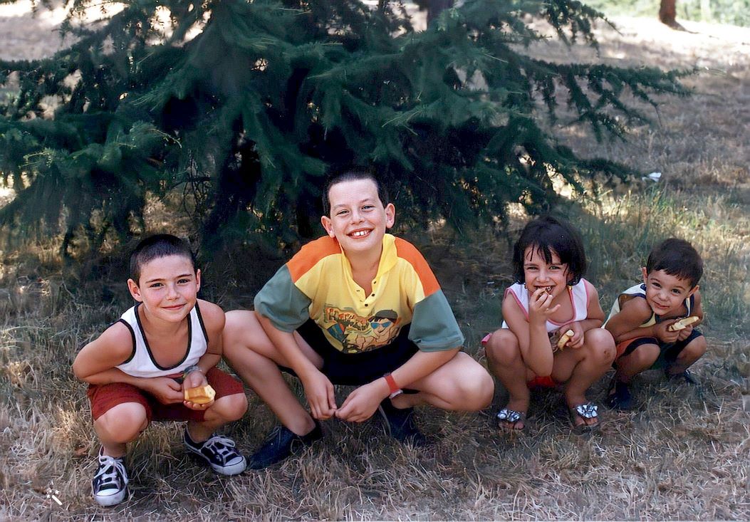 1991  - Terni - le cascate: Roggio Fausto, Di Grazia Antonio, Di Grazia Tania e Roggio Claudio. 