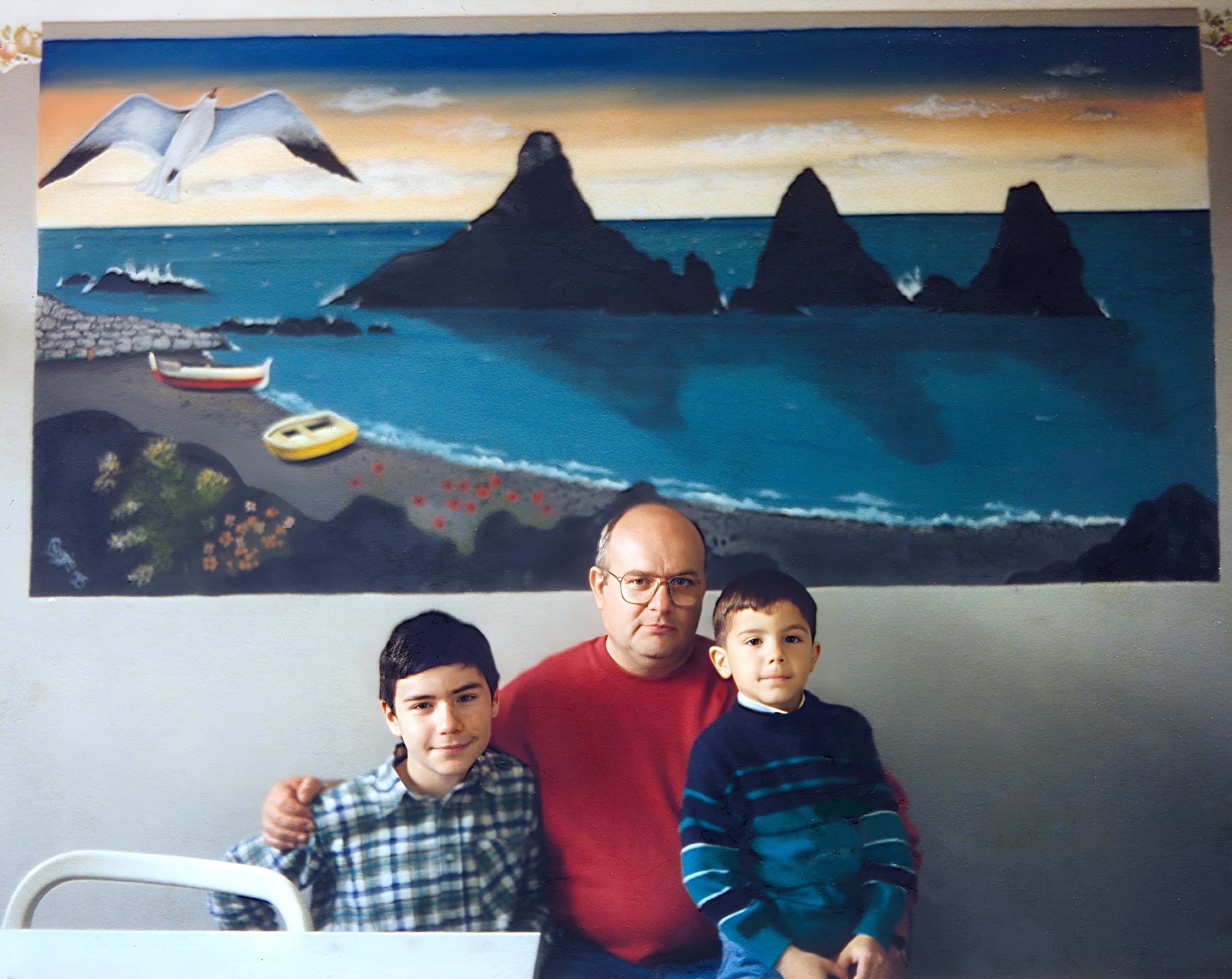 1995 Sabaudia (LT) - C.so V.Emanuele III, 69: Roggio Fausto, Roggio Dario e Roggio Claudio. 