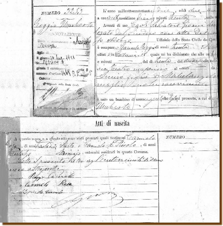 Nascita Zio Umberto Roggio 