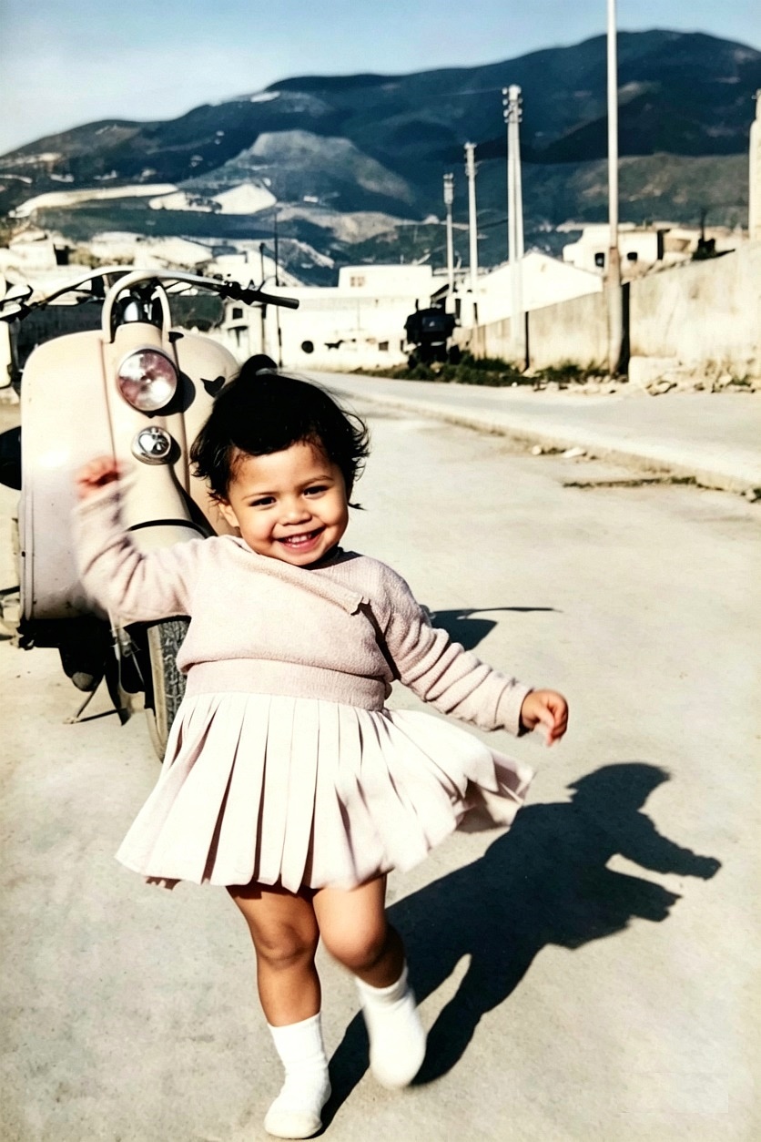 1959 - Trapani: Orlandini Pina e la Lambretta. 