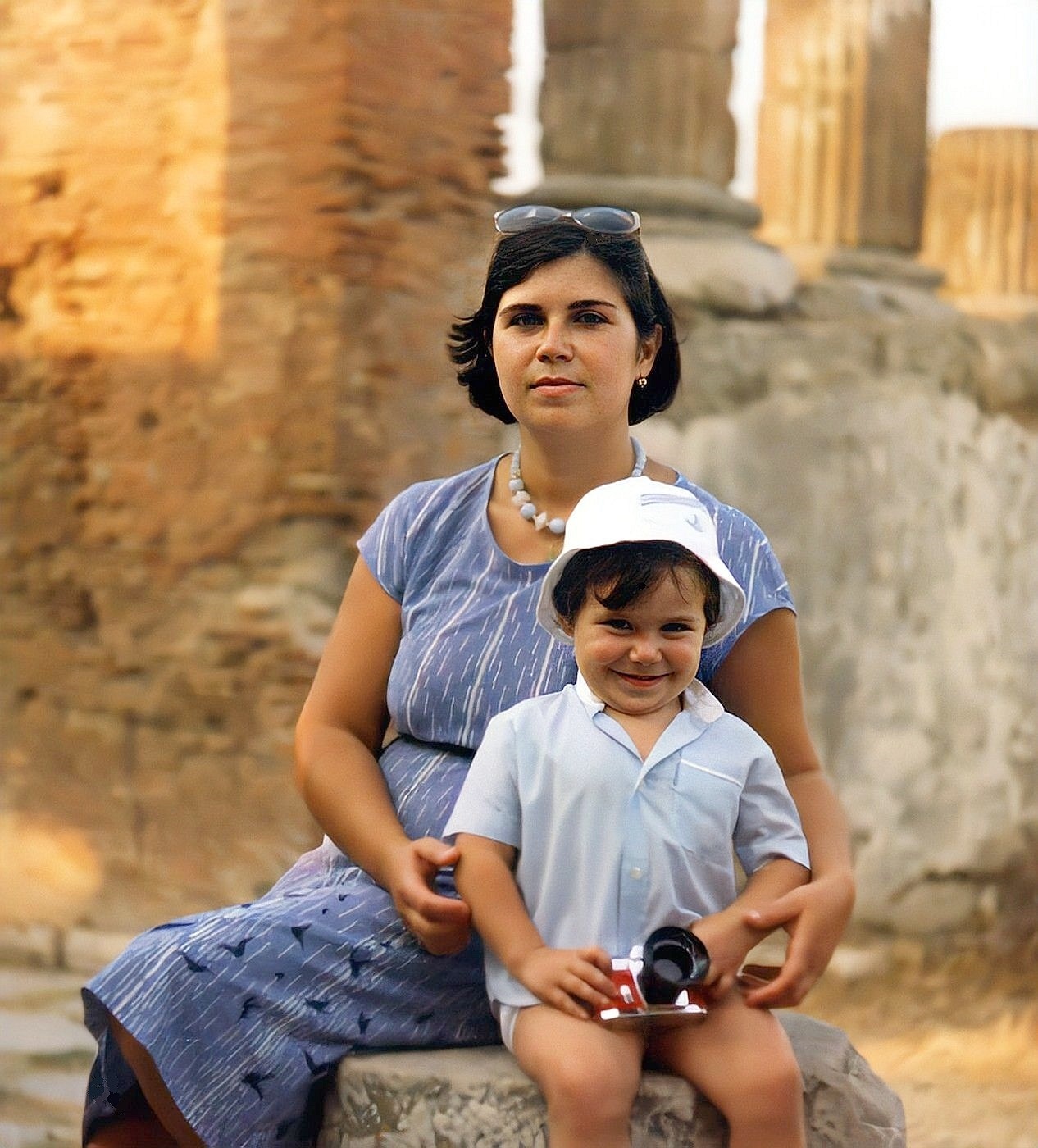  POMPEI 1984 - Pina e Fasuto agli scavi 