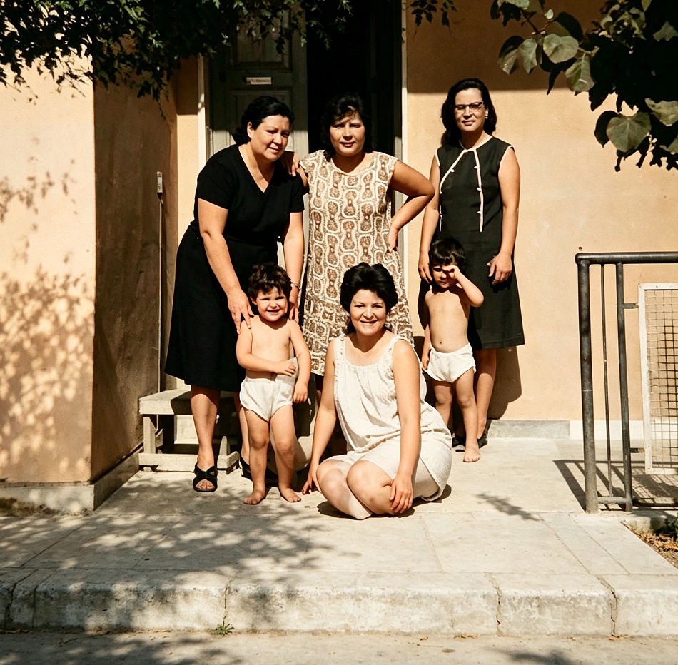 1965 Siracusa: Scavone Lucia, Schiavone Franca, Schiavone Gabriella, Amenta Maria Concetta, Schiavone Annita e Maieli Massimo. 