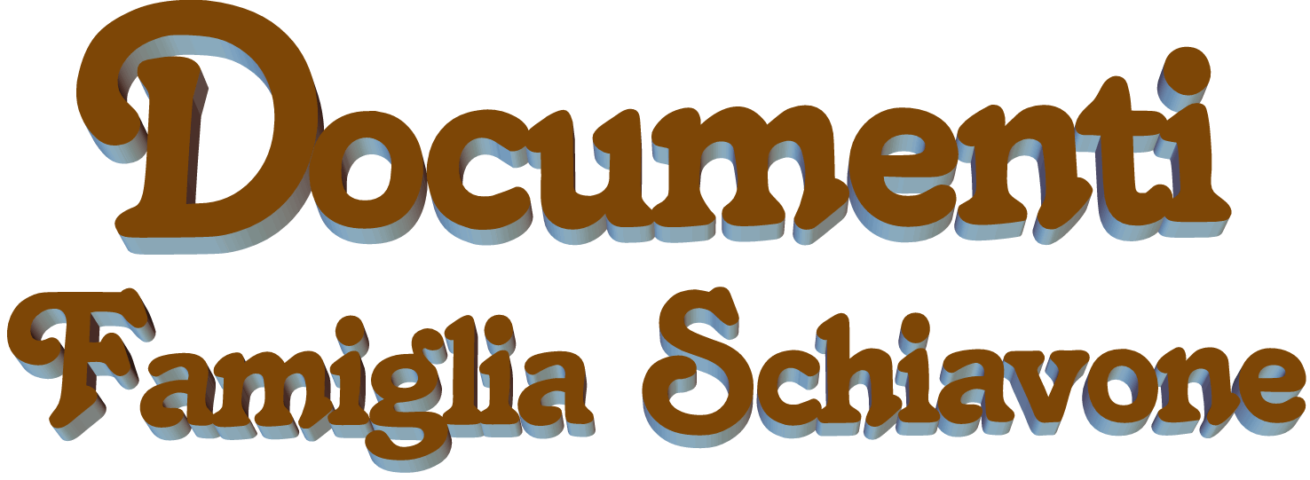 Documenti Famiglia Schiavone 
